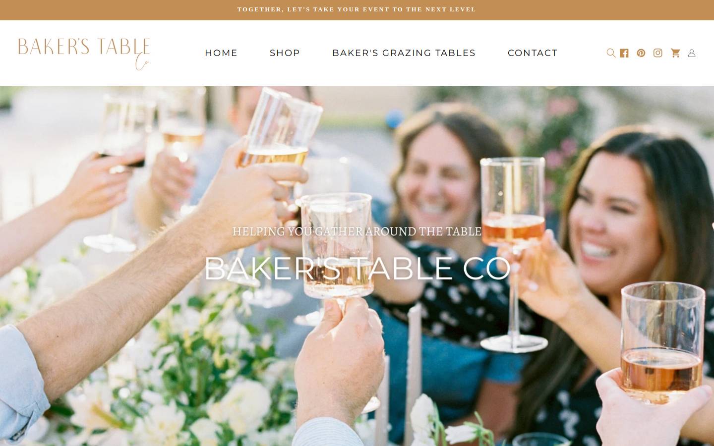 bakerstableco.com homepage screenshot