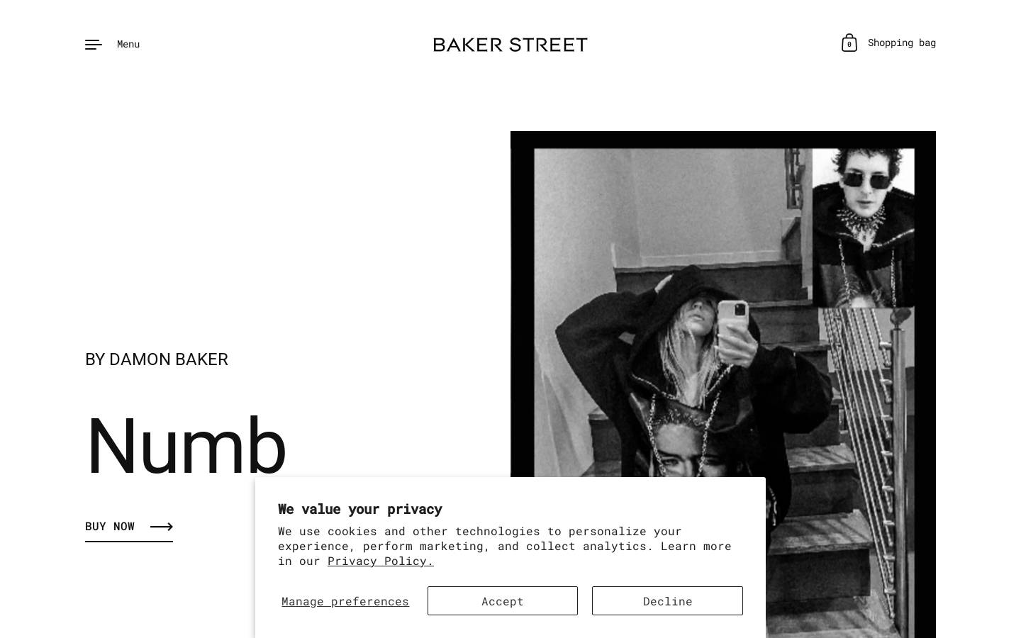 bakerstreet.store homepage screenshot