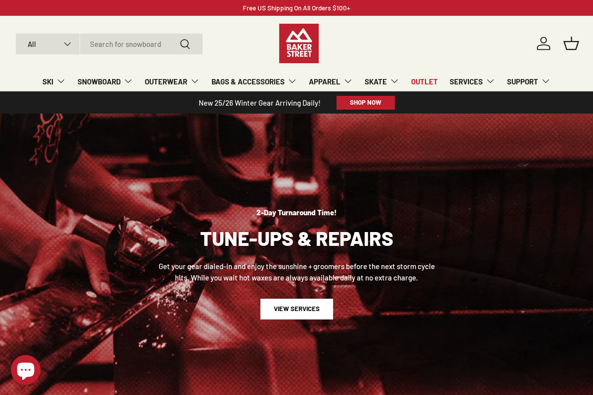 Baker Street Snow homepage screenshot