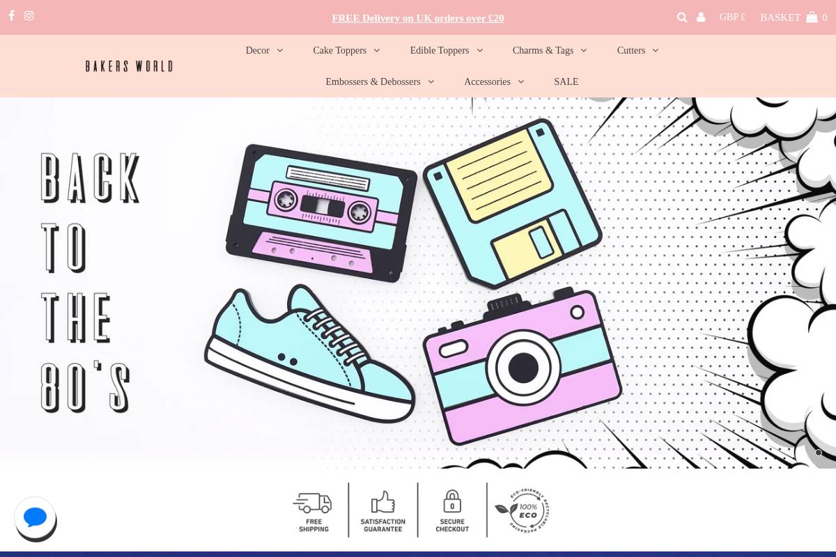 bakersworld.co.uk homepage screenshot
