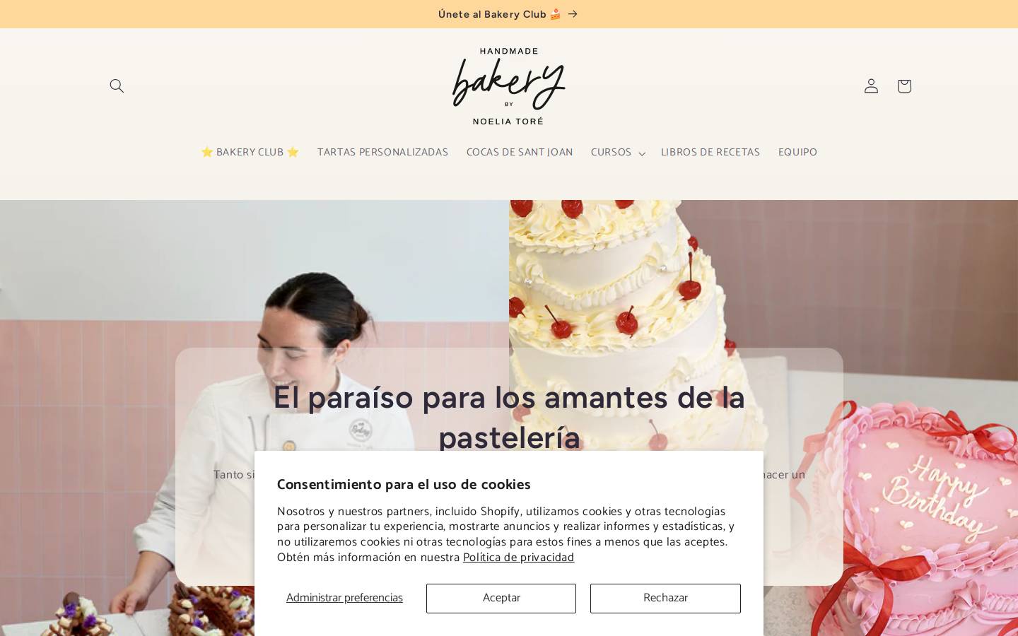 bakerybynoelia.com homepage screenshot