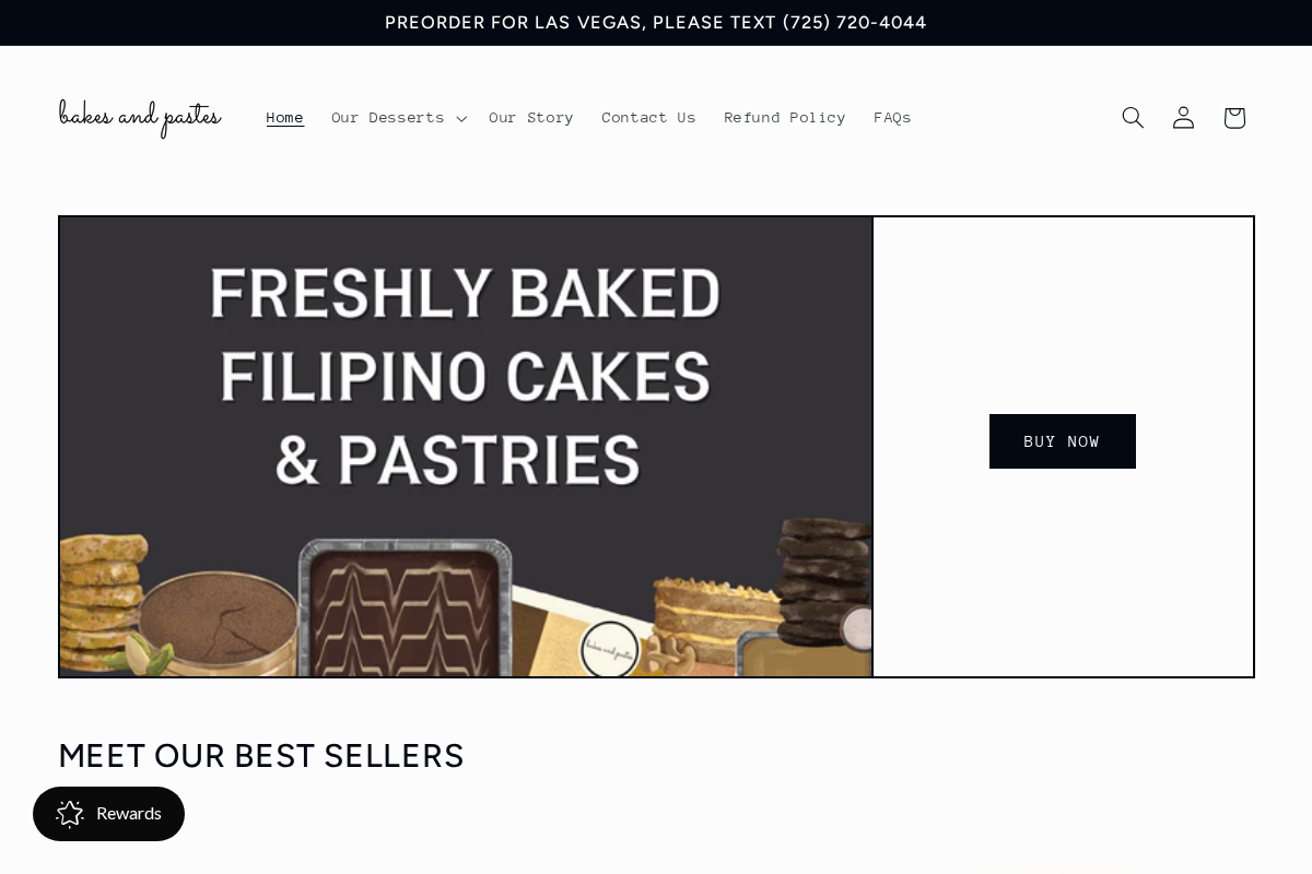 Bakes & Pastes homepage screenshot