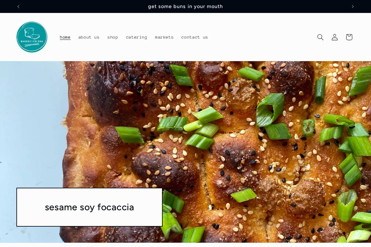 bakesbycrena.com homepage screenshot