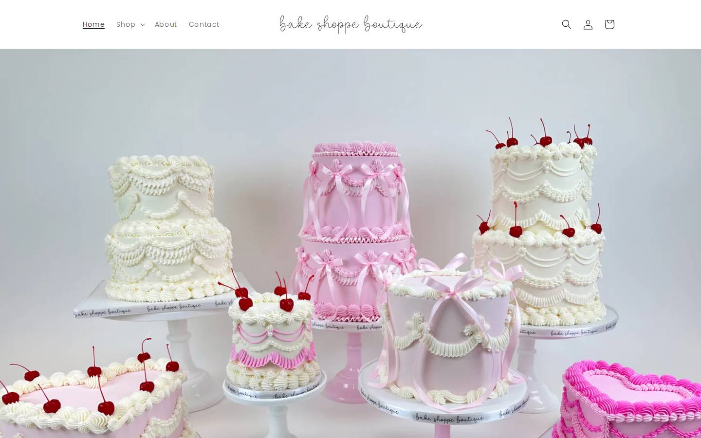 bakeshoppeboutique.com homepage screenshot