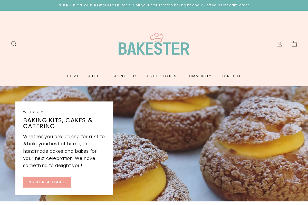 bakester.co homepage screenshot