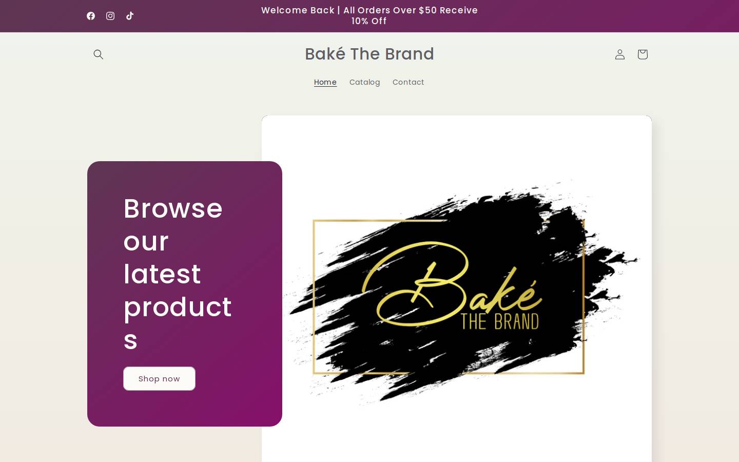 bakethebrand.com homepage screenshot