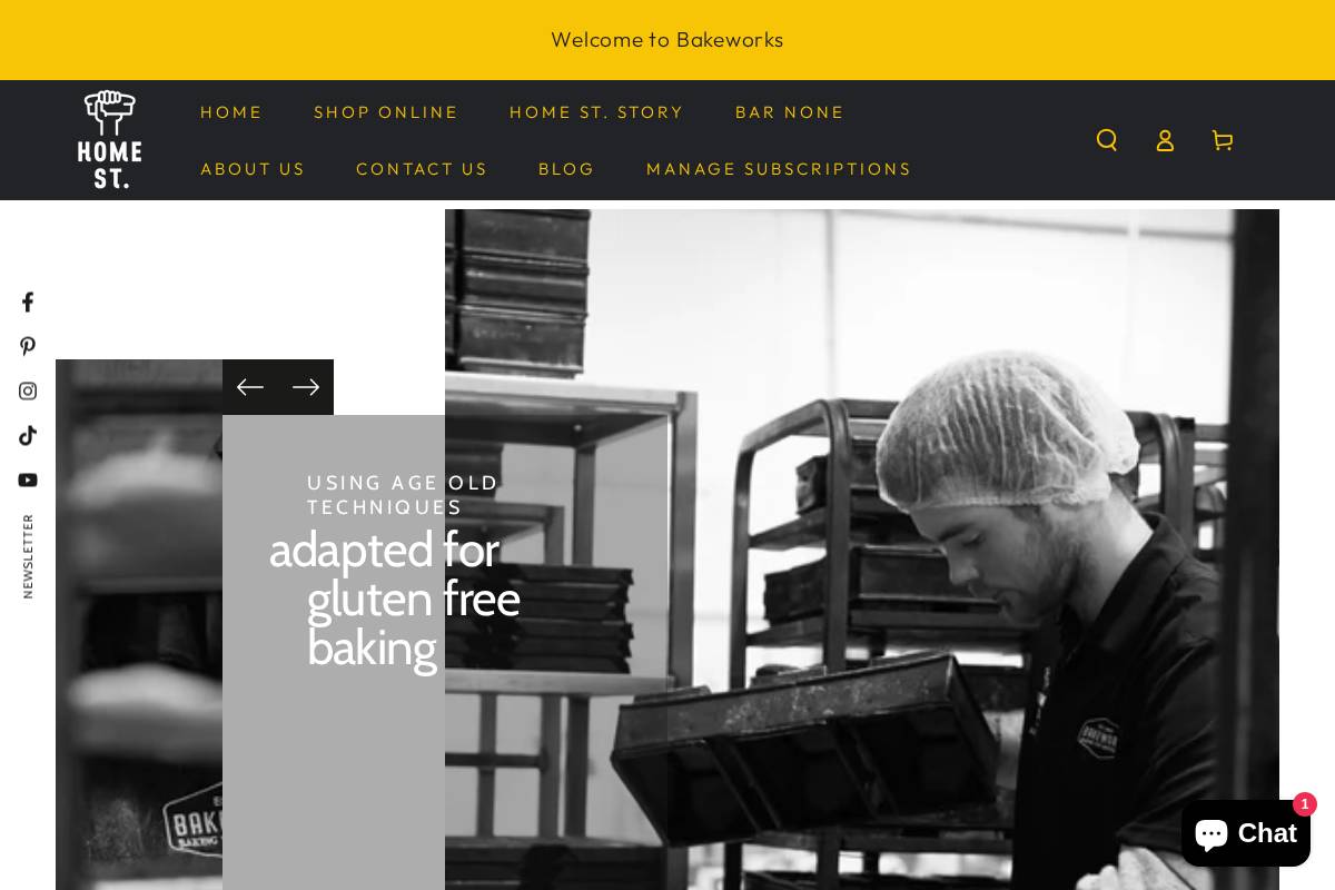 bakeworks.co.nz homepage screenshot