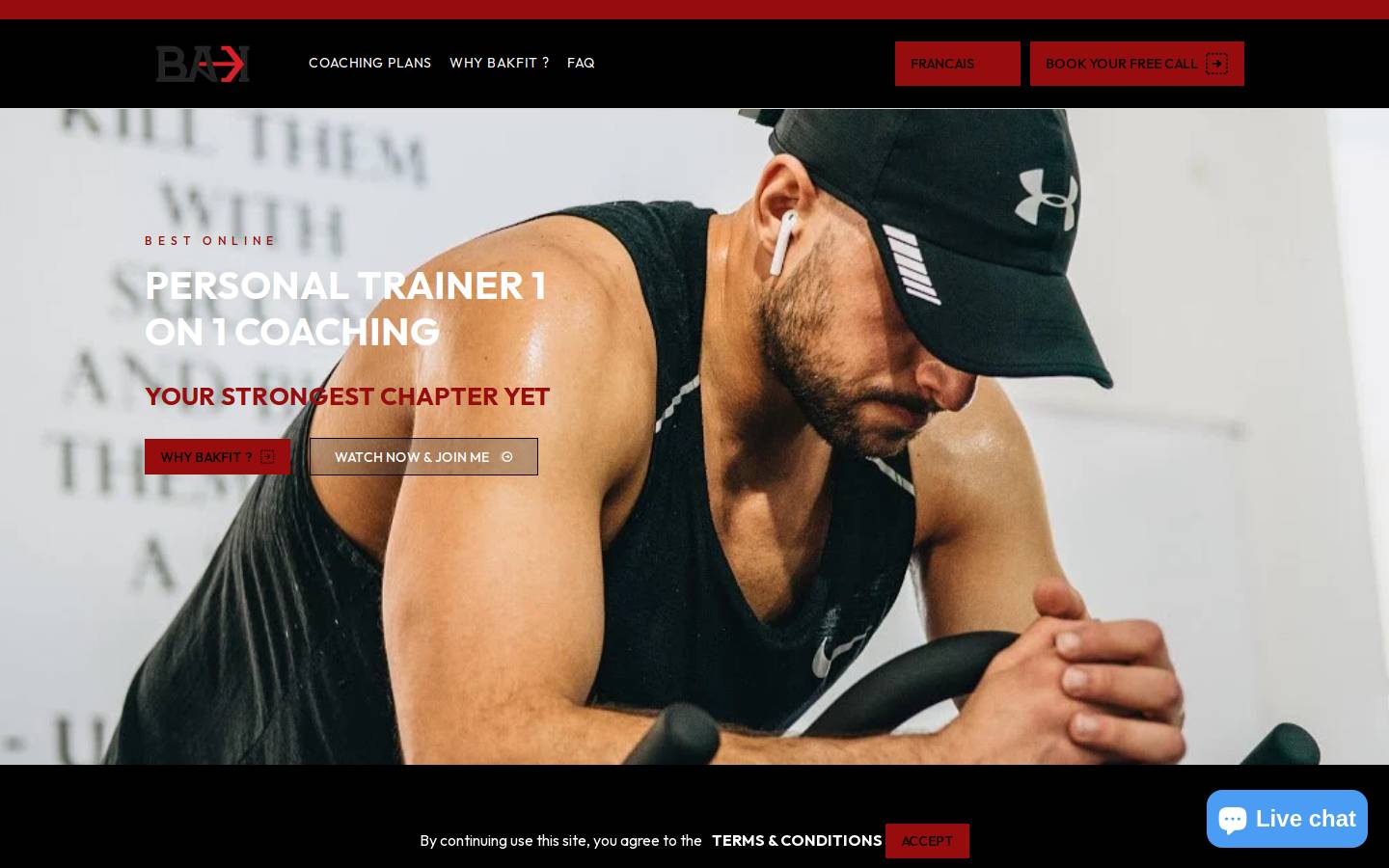 bakfit.com homepage screenshot