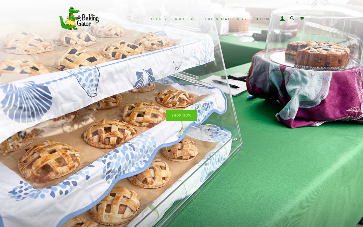 bakinggator.com homepage screenshot