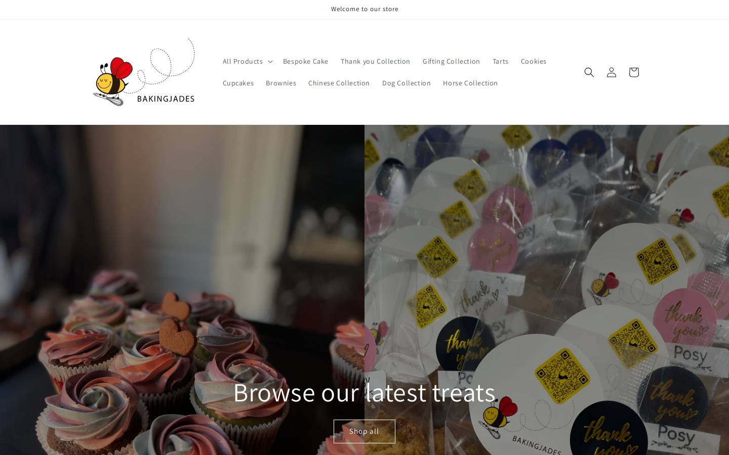bakingjades.com homepage screenshot