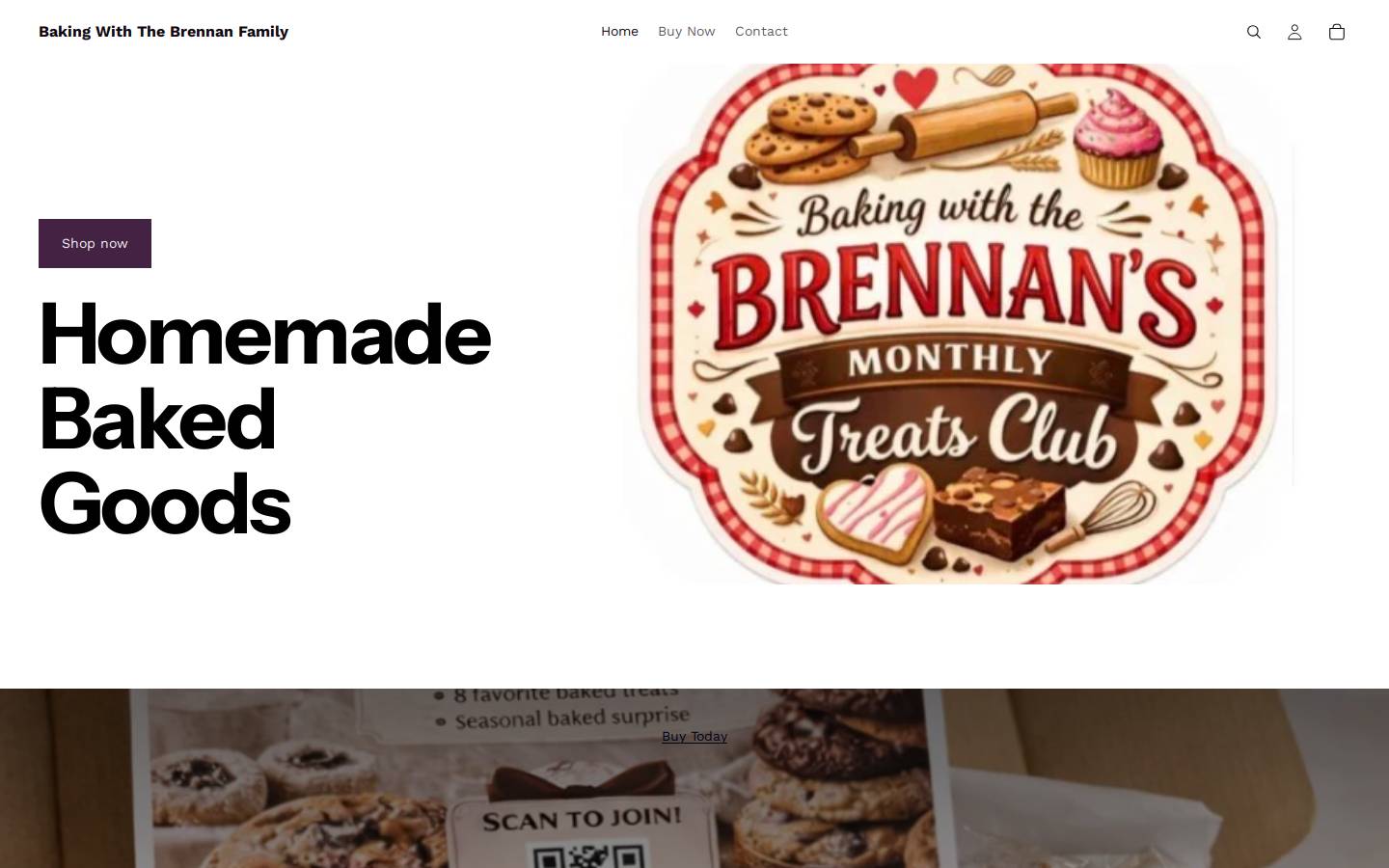 bakingwiththebrennanfamily.com homepage screenshot