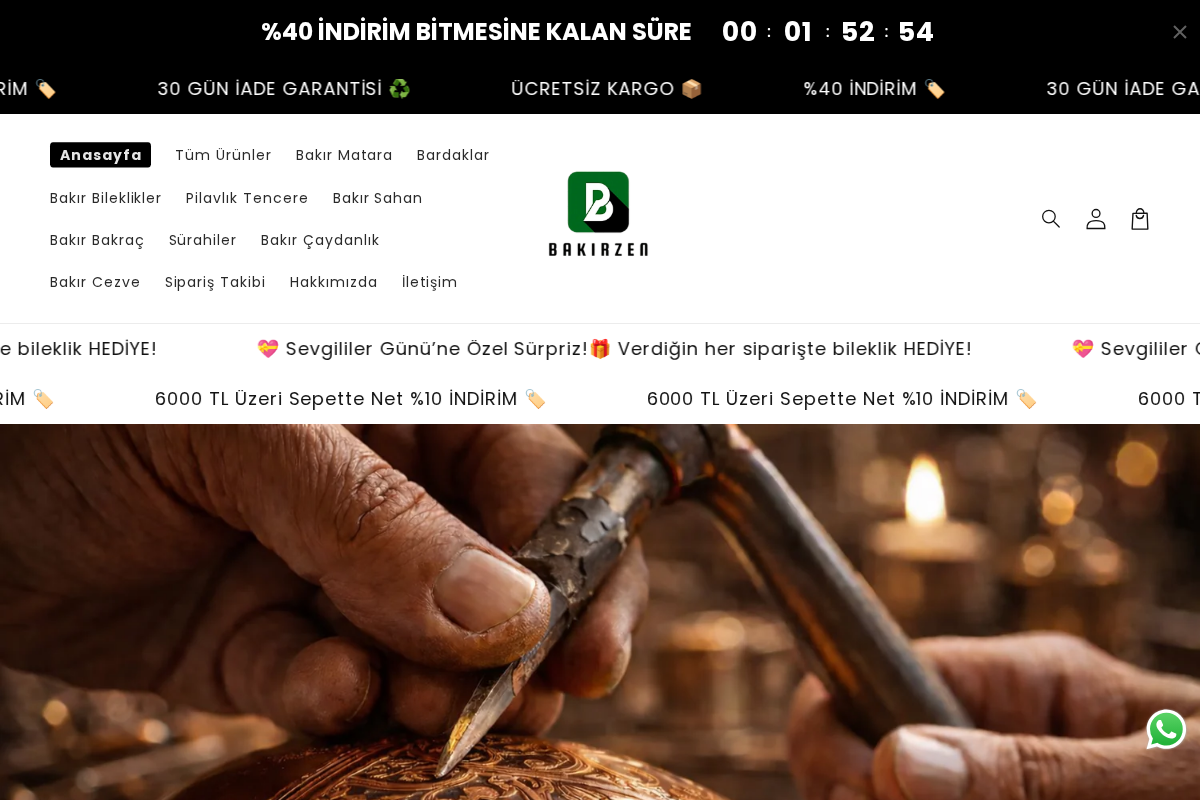 Bakırzen homepage screenshot