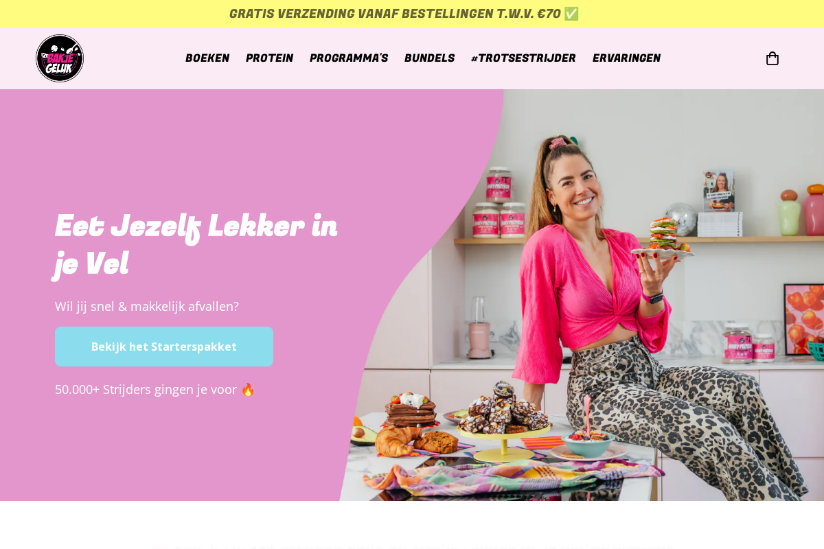 Bakje Geluk homepage screenshot