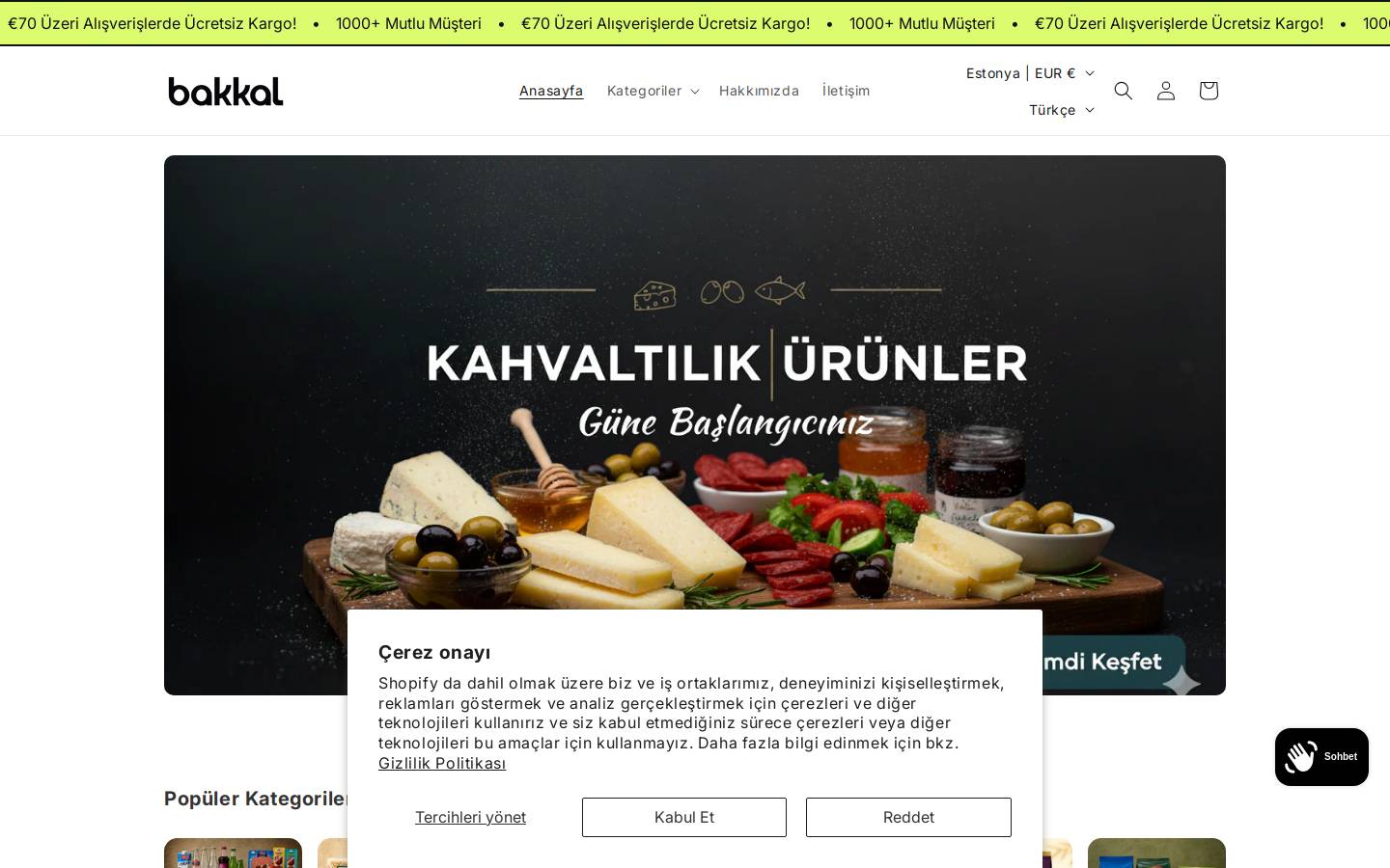 bakkal.eu homepage screenshot