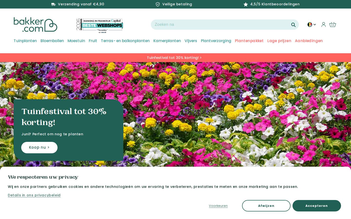 bakker-belgie.com homepage screenshot