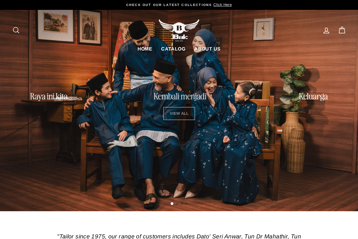 Bak Tailor homepage screenshot