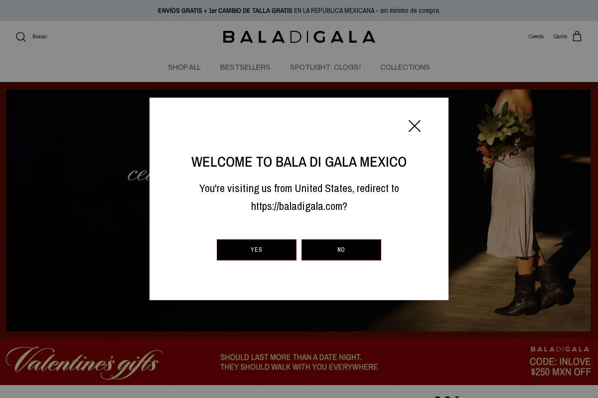 BALA DI GALA MEXICO homepage screenshot
