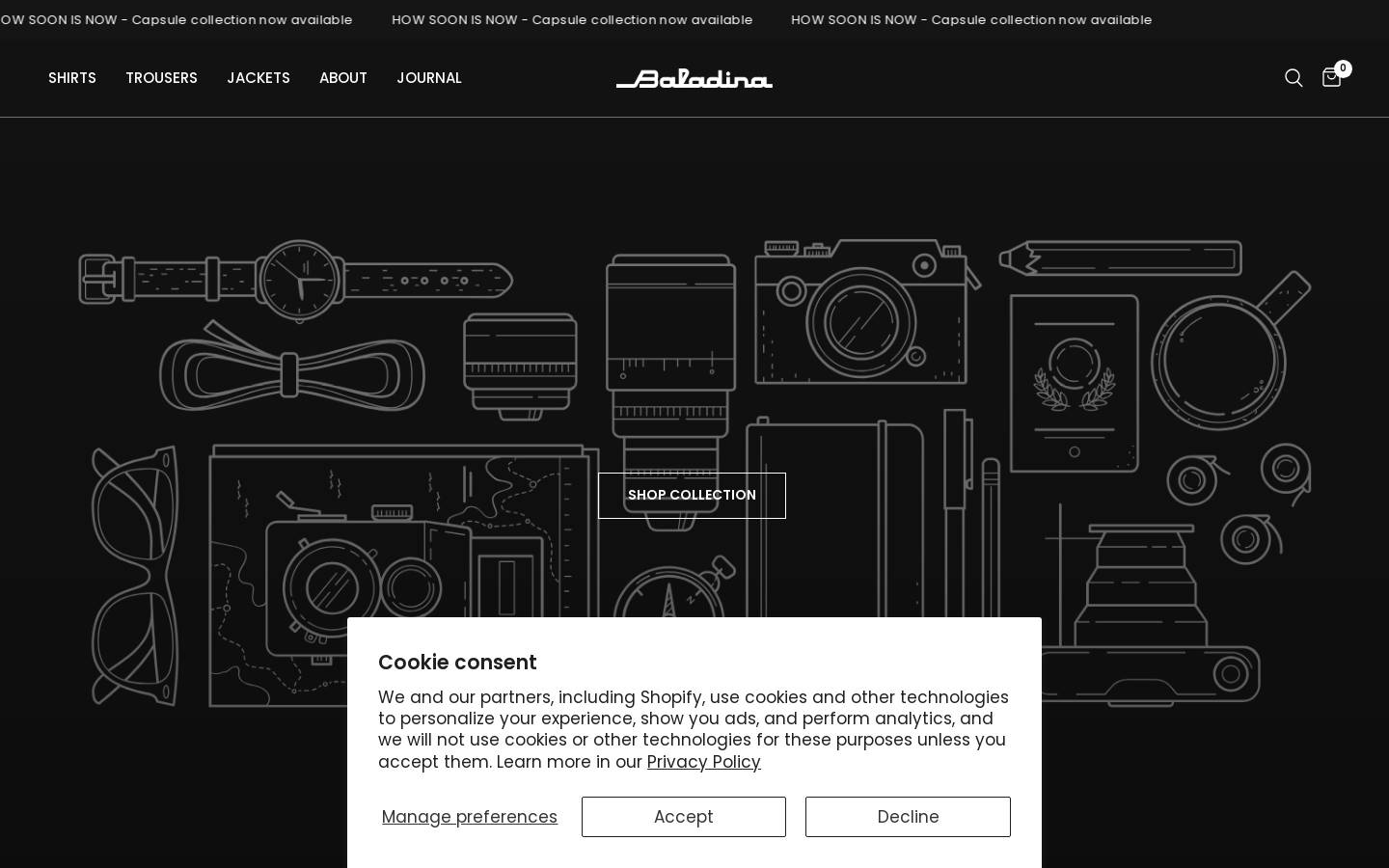 baladinaclothing.com homepage screenshot