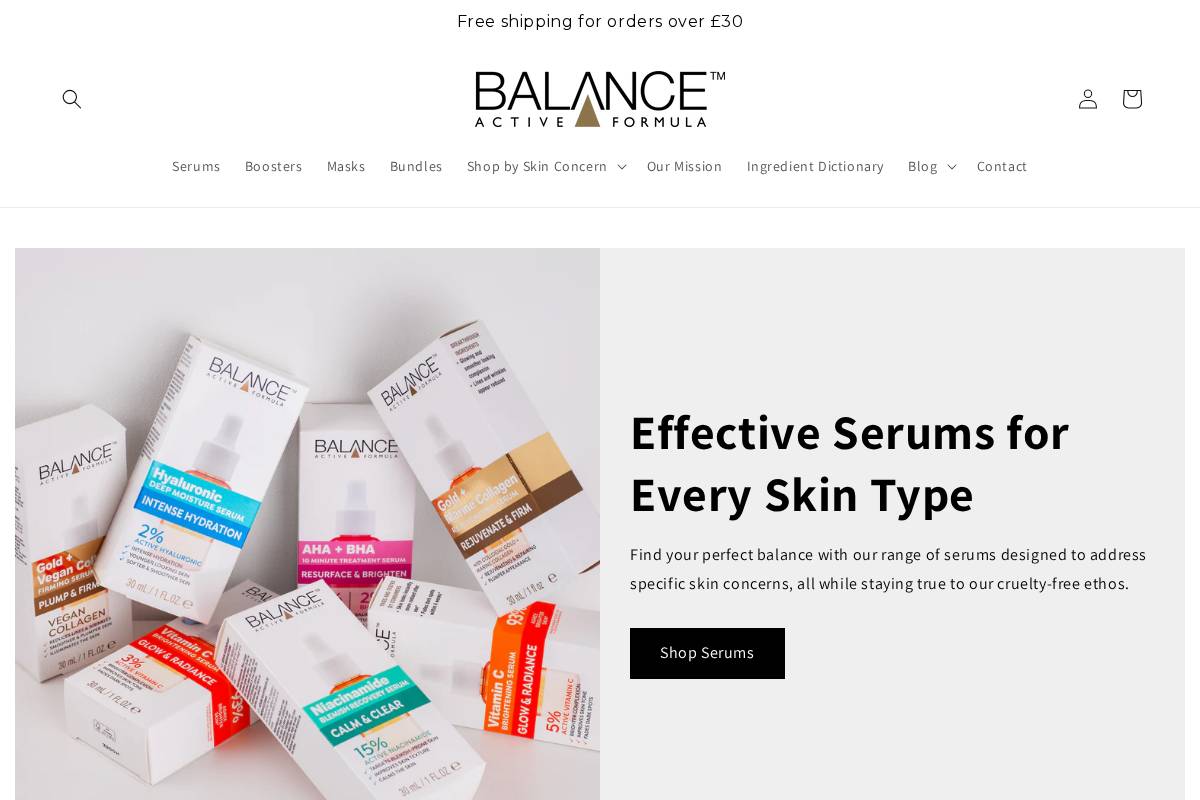 balanceactiveformula.com homepage screenshot