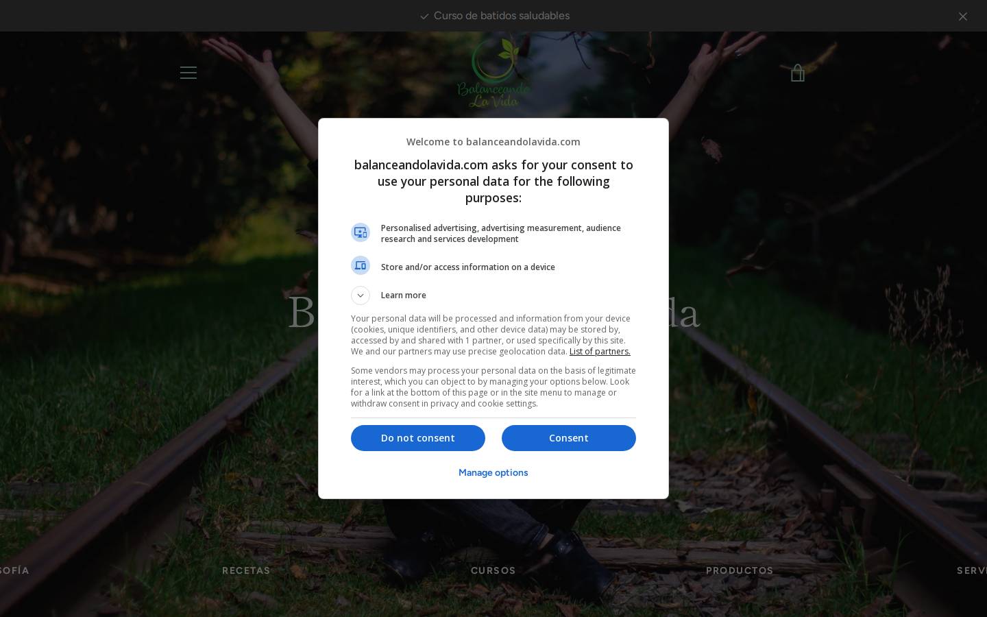balanceandolavida.com homepage screenshot