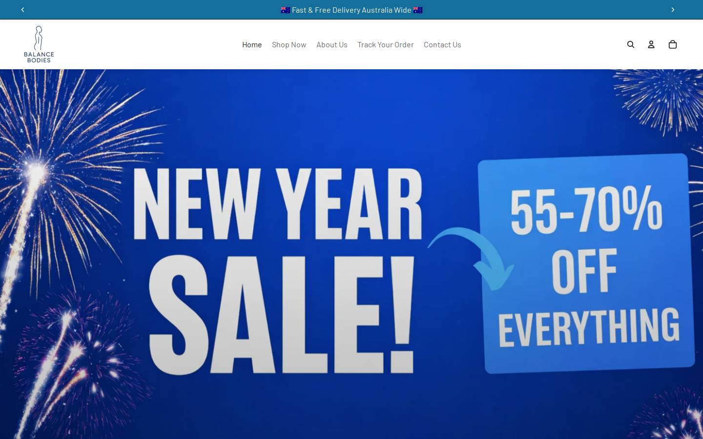 balancebodies.com.au homepage screenshot