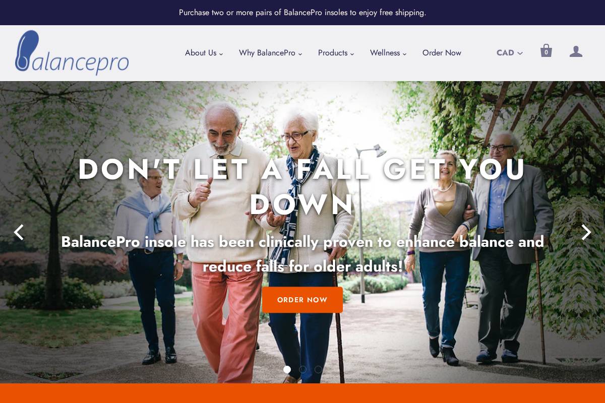 balancepro.ca homepage screenshot