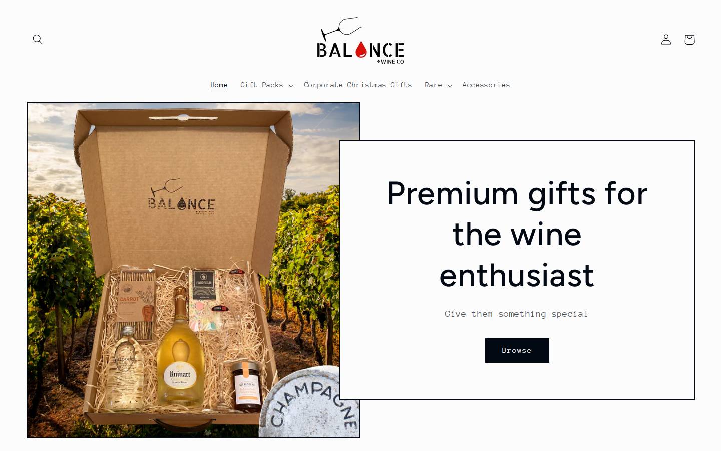 balancewineco.com homepage screenshot