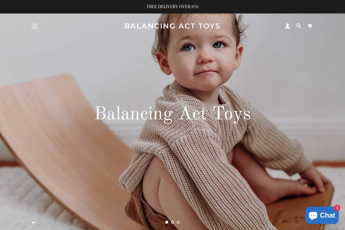 Balancing Act Toys homepage screenshot