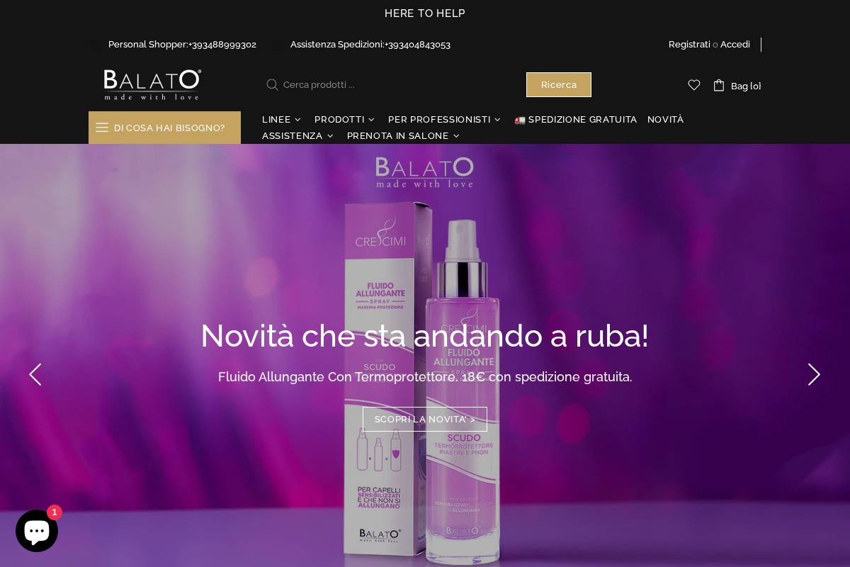 Balato homepage screenshot