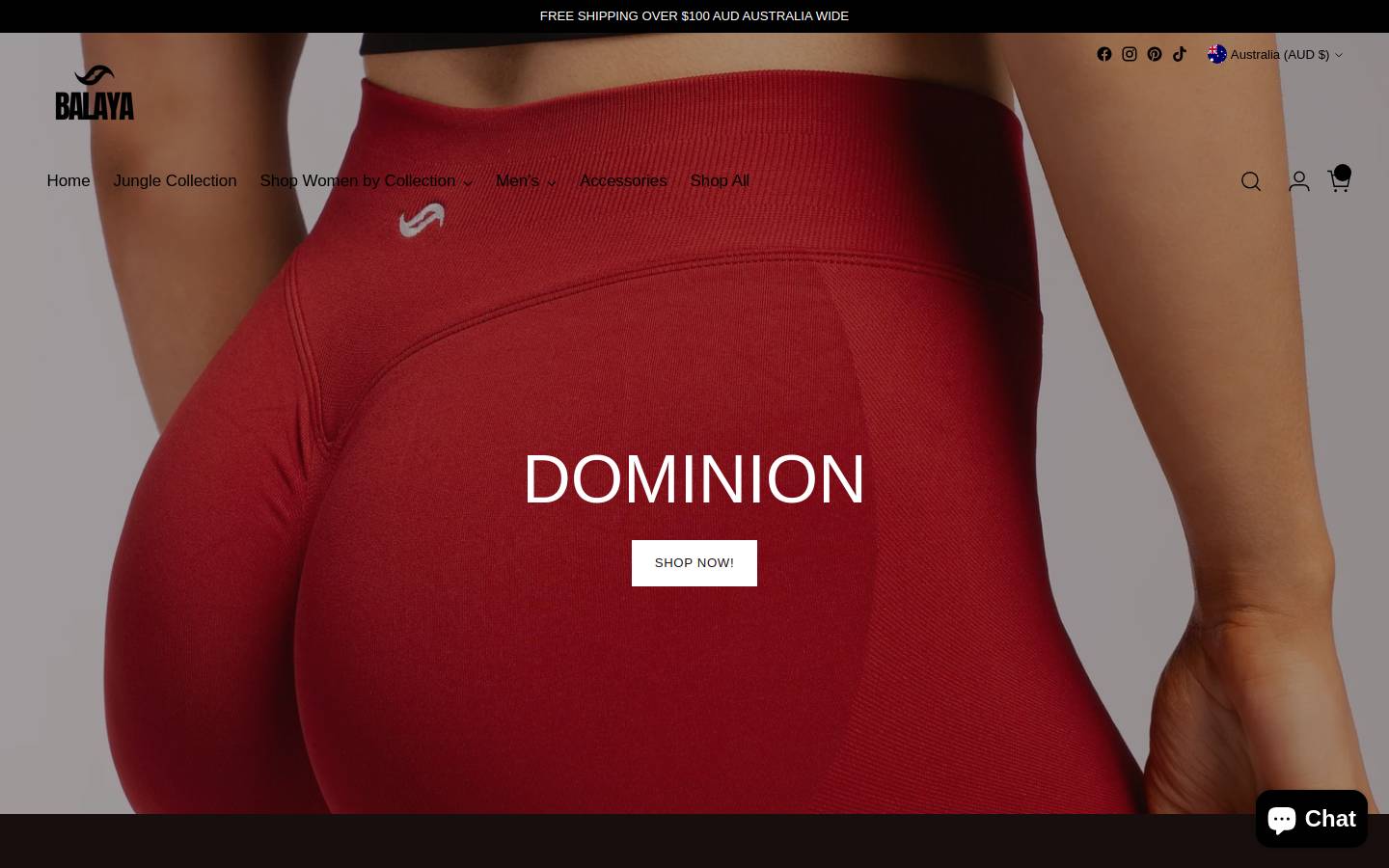 balayafit.com.au homepage screenshot