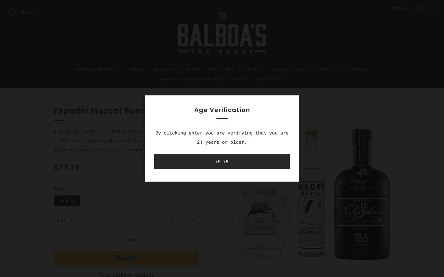 balboastaphouse.com homepage screenshot