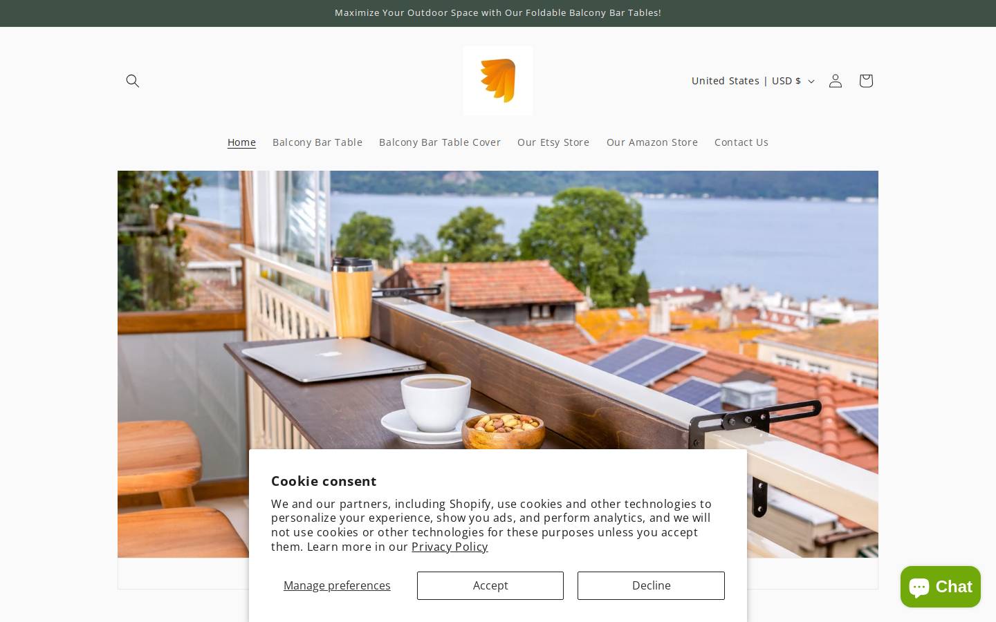 balconybartable.com homepage screenshot