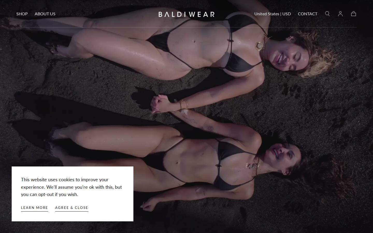 baldiwear.com homepage screenshot
