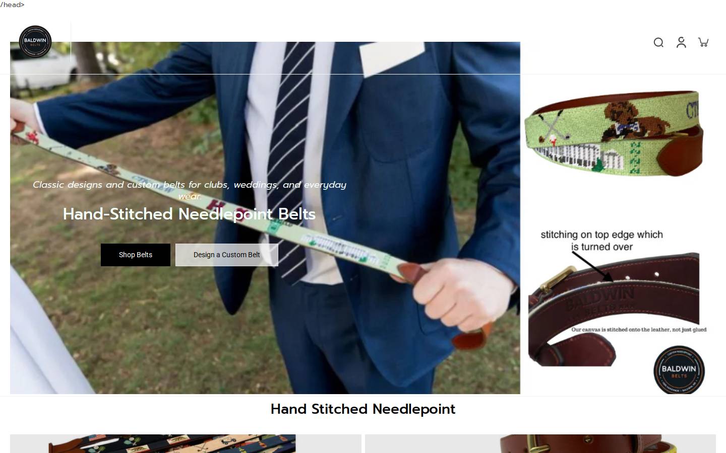 baldwinbelts.com homepage screenshot