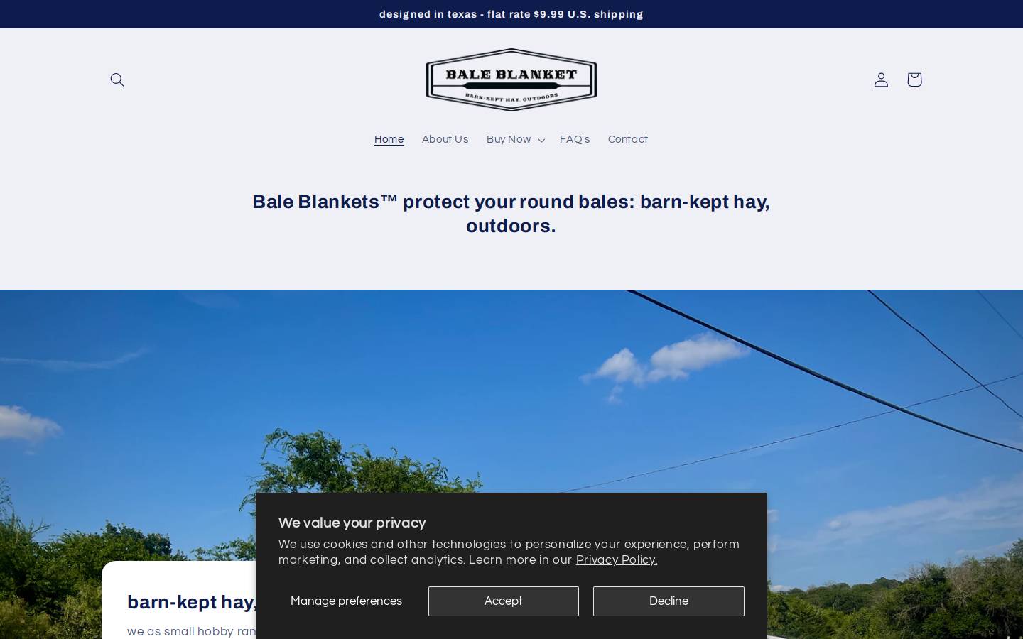 baleblanket.com homepage screenshot