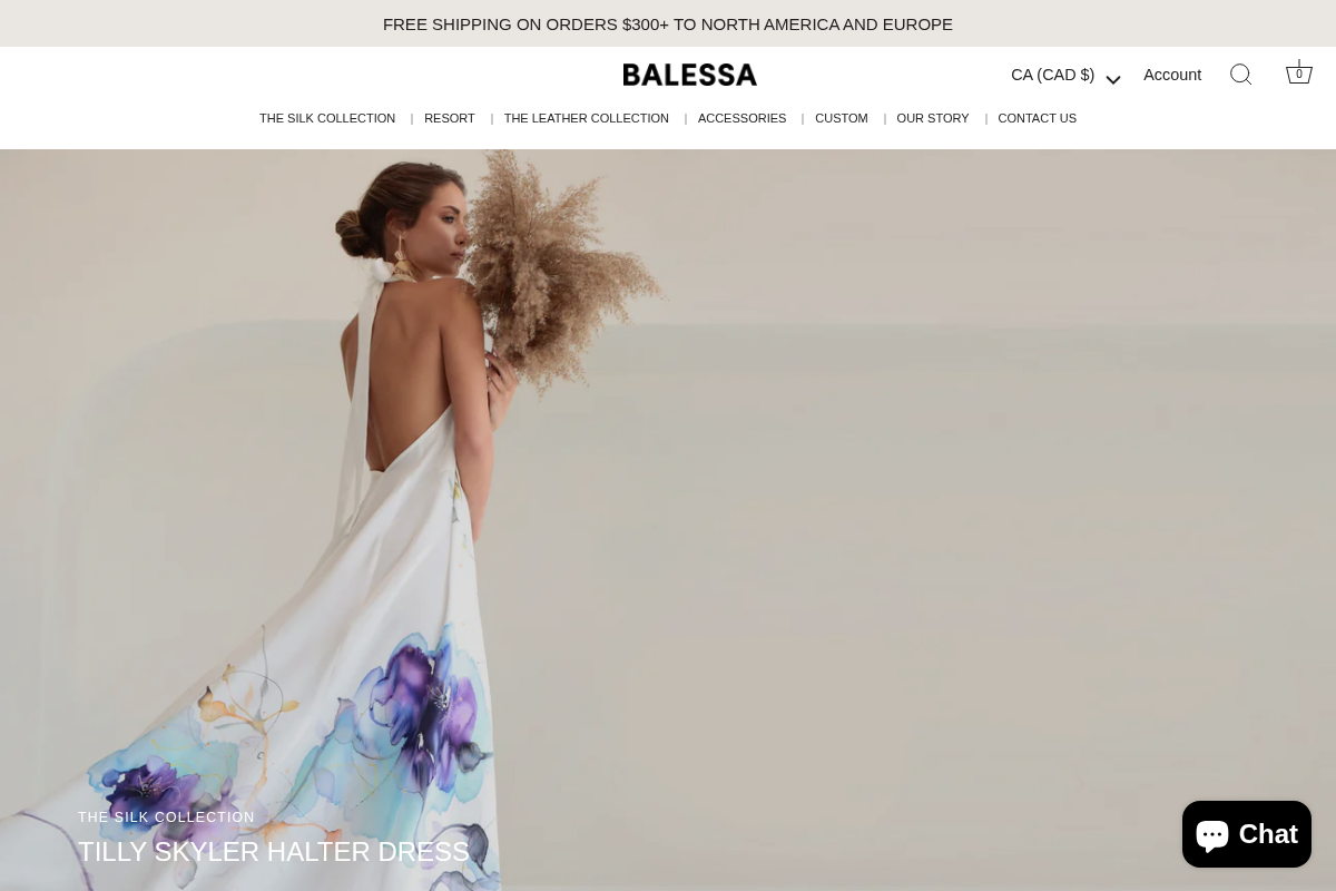BALESSA homepage screenshot