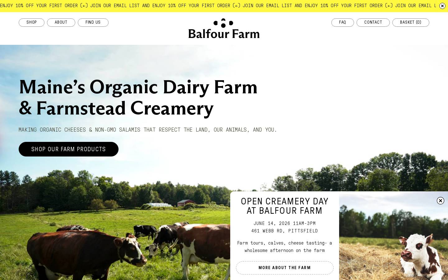 balfourfarm.com homepage screenshot