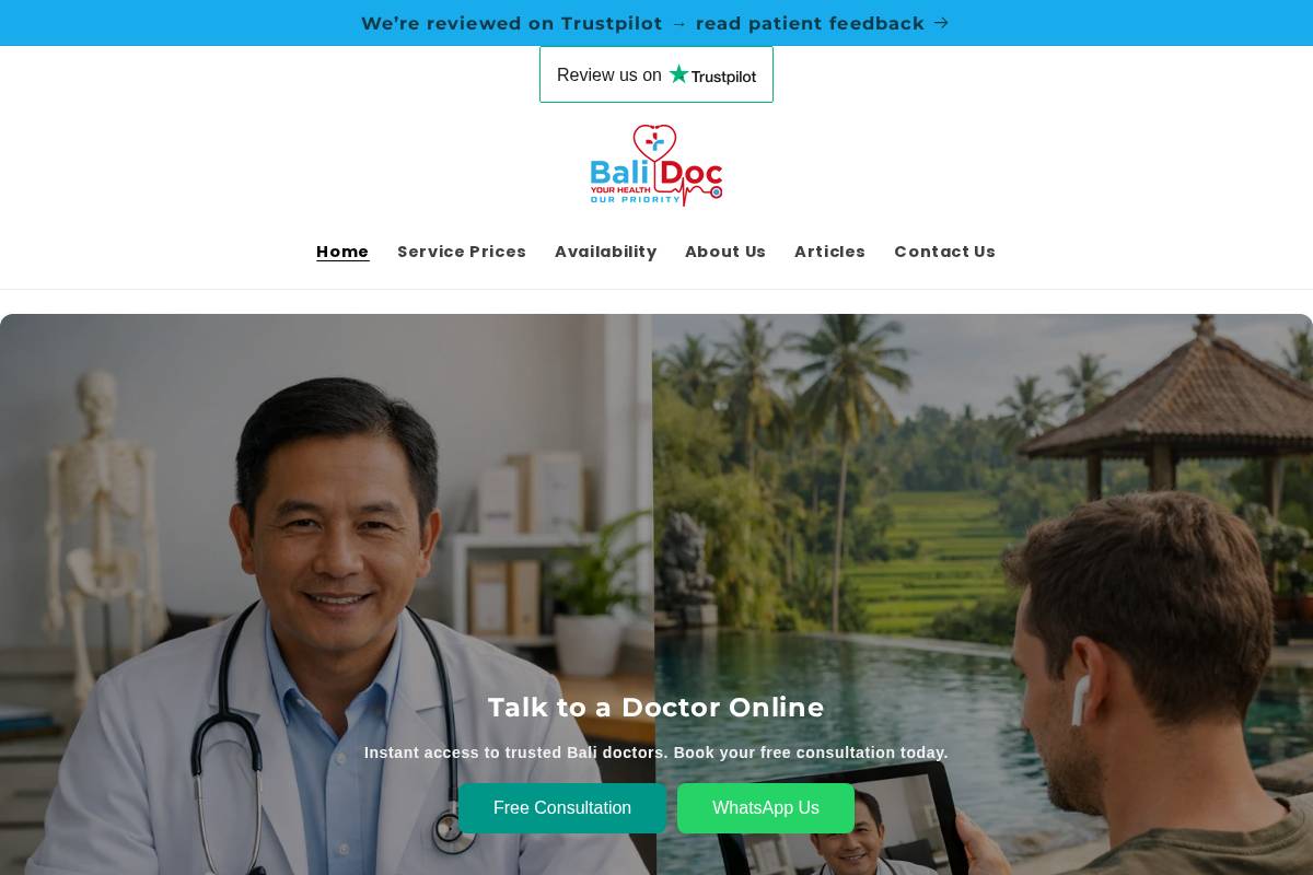 Balidoc homepage screenshot