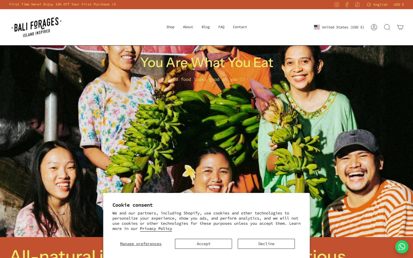 baliforages.com homepage screenshot