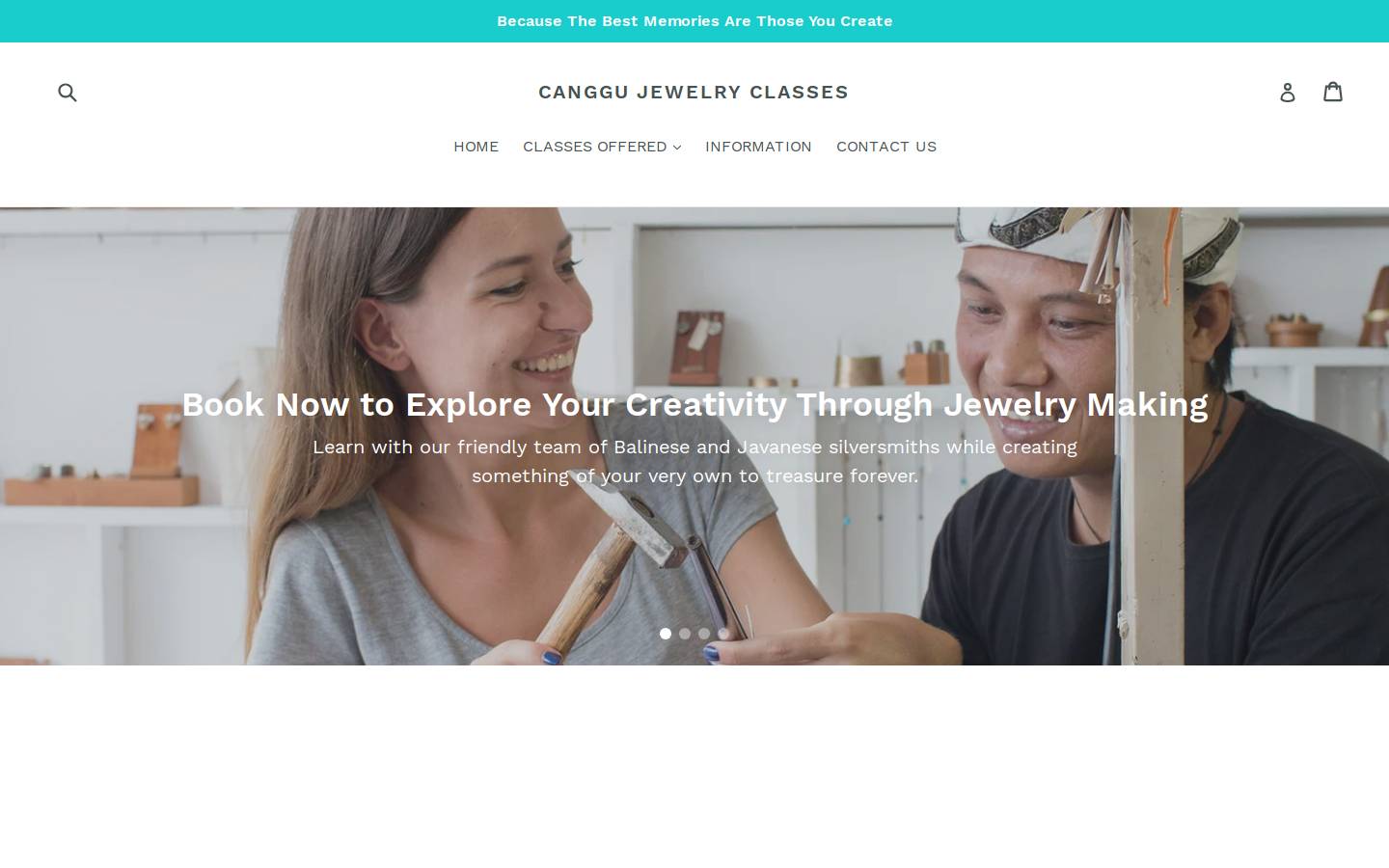 balijewelryclasses.com homepage screenshot