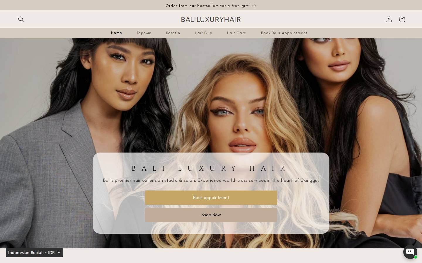 baliluxuryhairs.com homepage screenshot