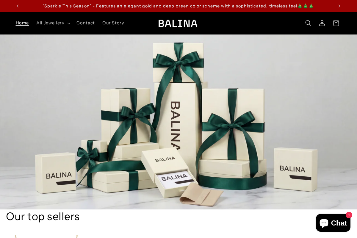 balinajewellery.com homepage screenshot