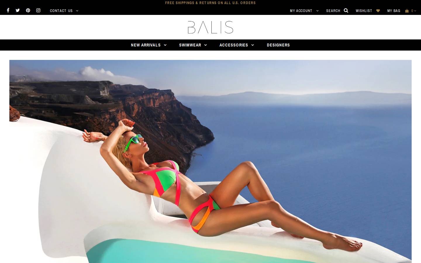 balisswimwear.com homepage screenshot