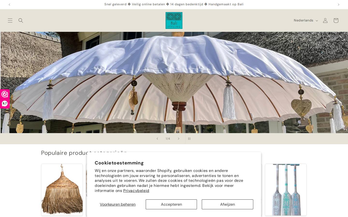 balistyling.com homepage screenshot