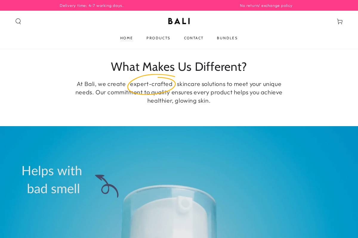 baliwax.com.pk homepage screenshot
