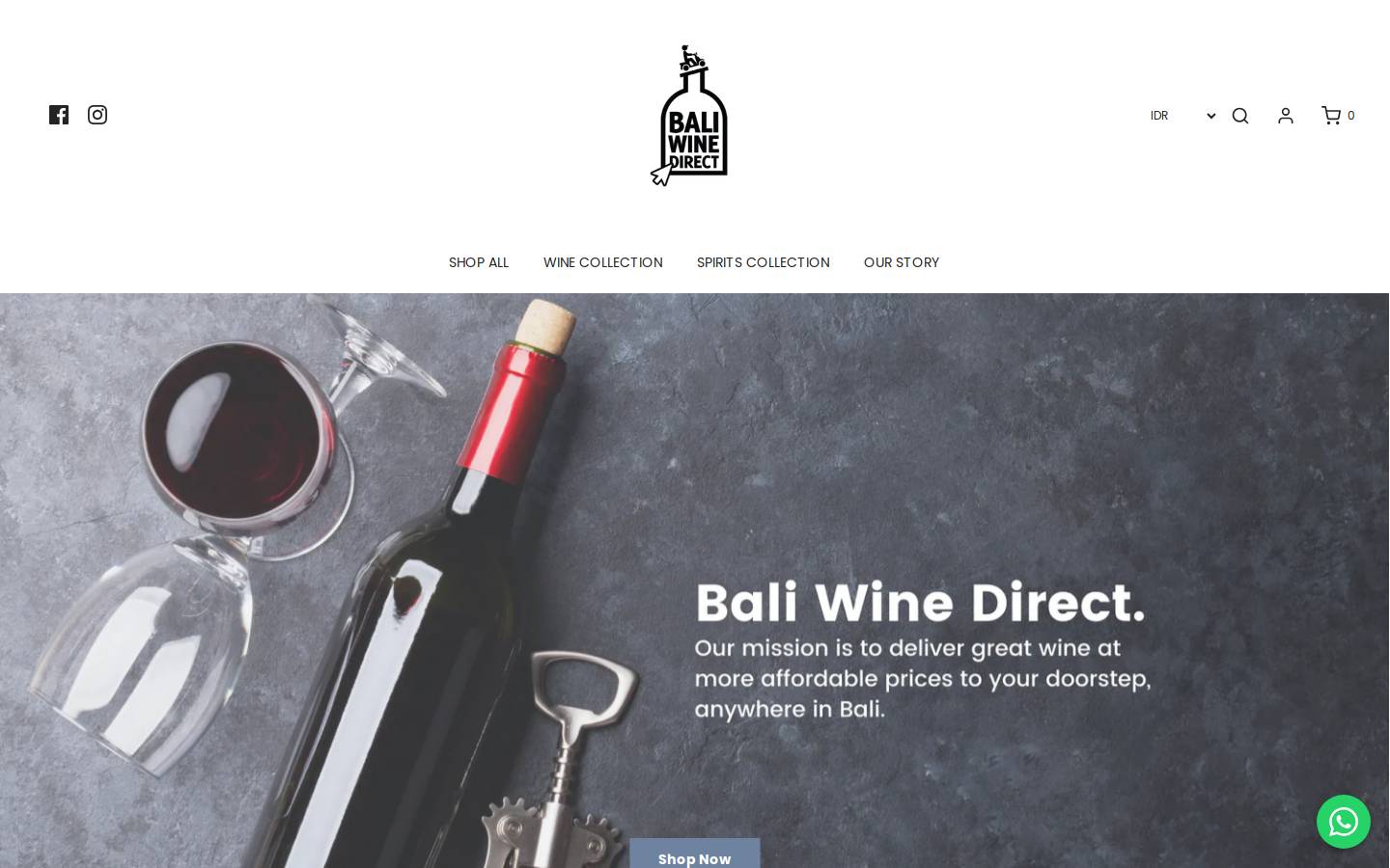 baliwinedirect.com homepage screenshot