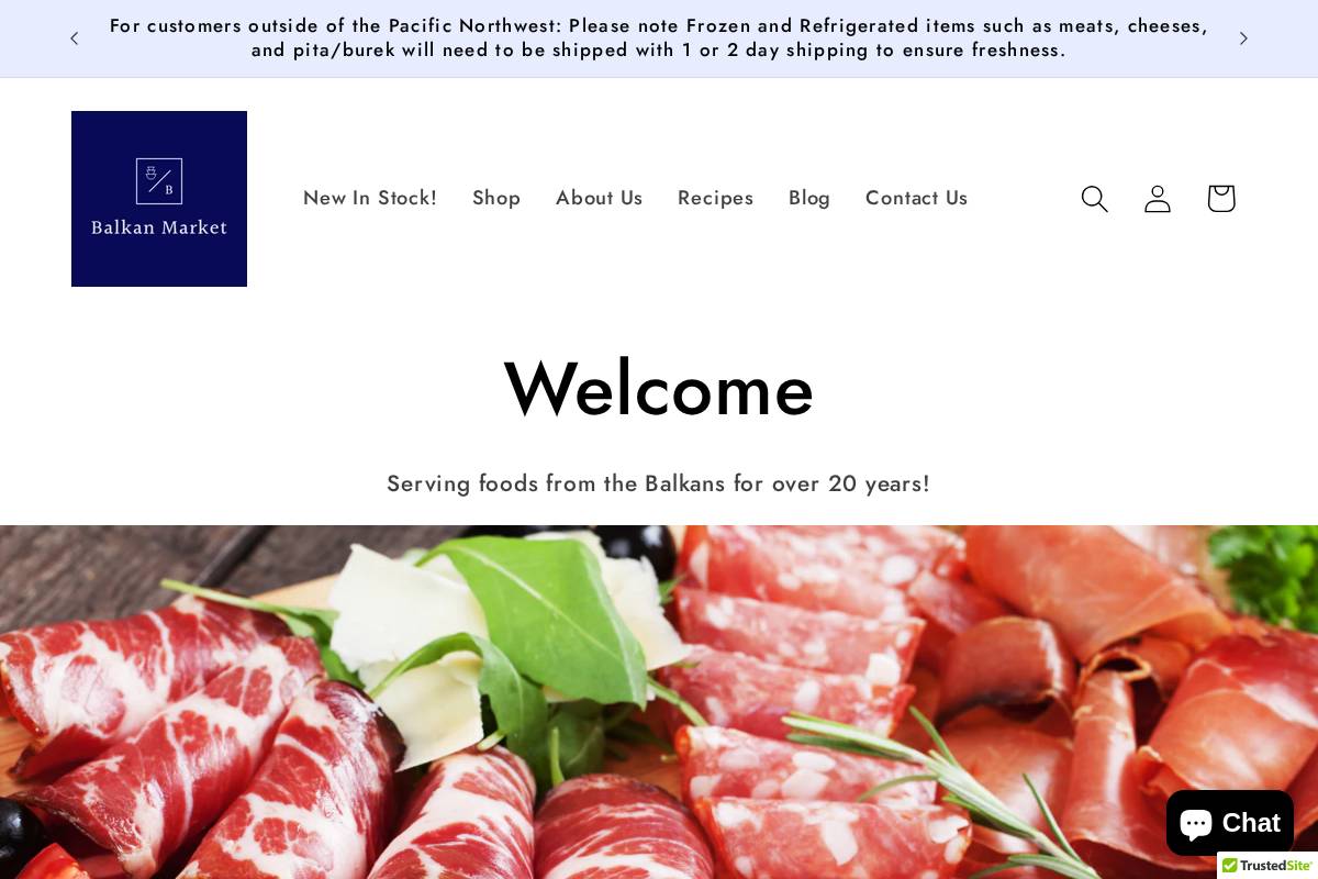 balkan-market.com homepage screenshot