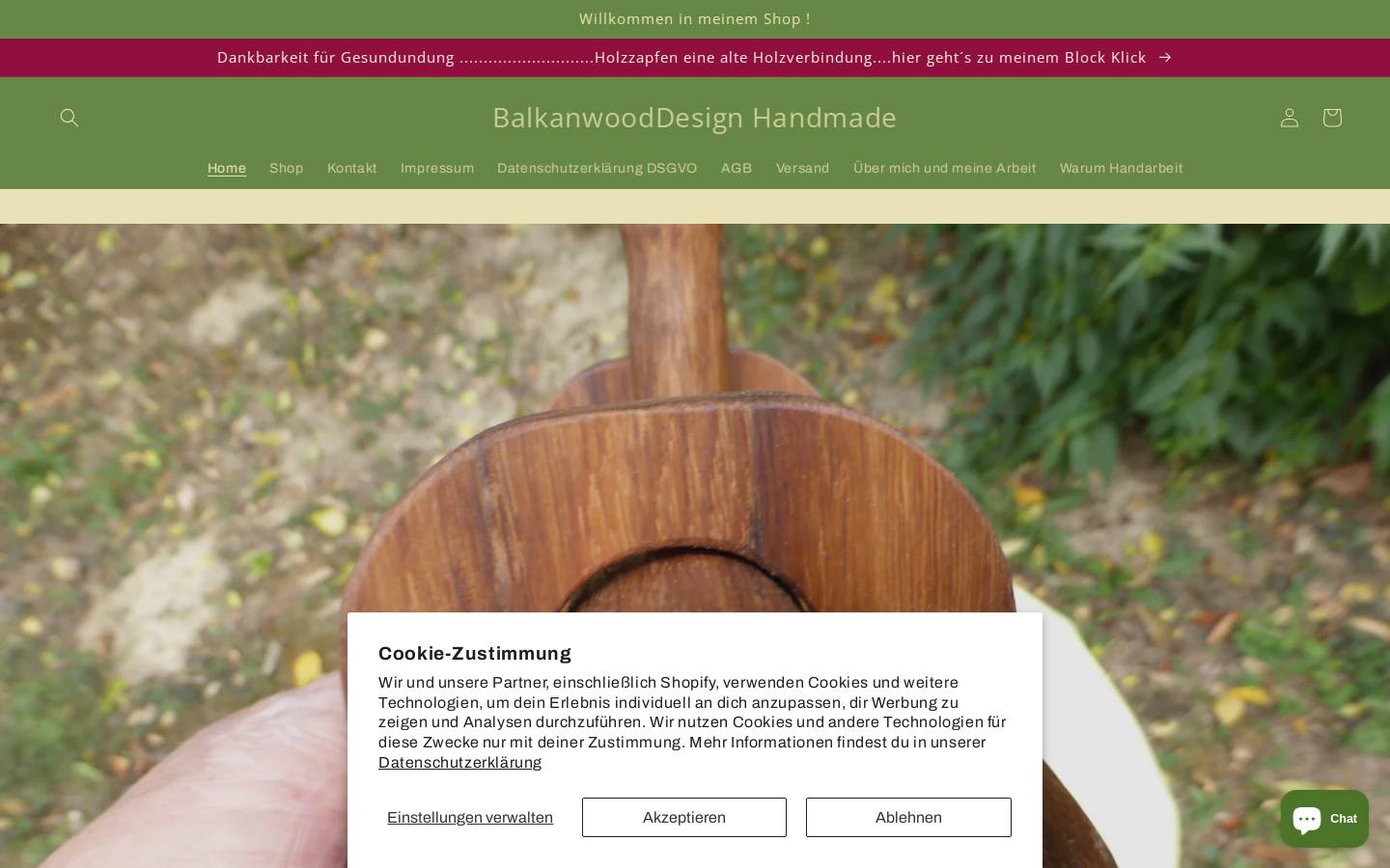 balkanwooddesign-handmade.com homepage screenshot