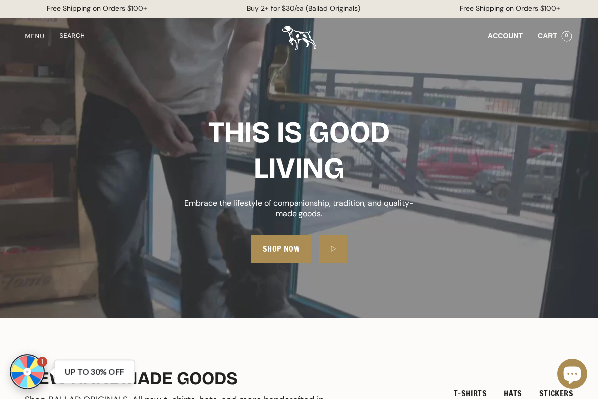 Ballad of the Bird Dog homepage screenshot