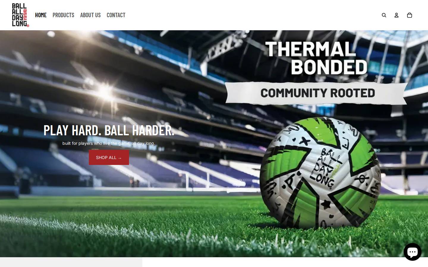 ballalldaylong.com homepage screenshot